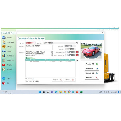 Planilha Cadastro Motoristas, Veículos, Manutenções E Frete - Image 5