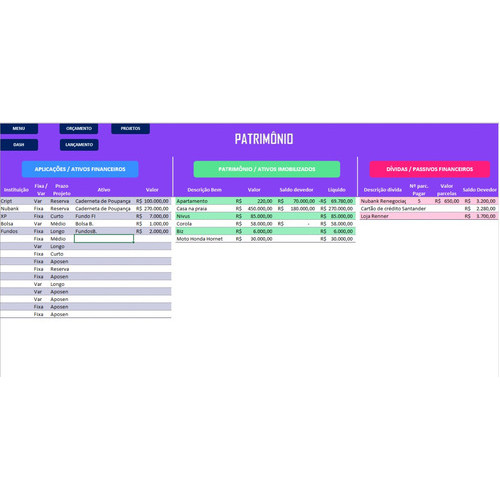 Planilha De Controle Financeiro Pessoal Editavel - Planilha - Image 3