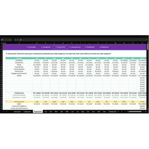 Software de escritório Planilha Controle Financeiro 2024 Excel - Image 2