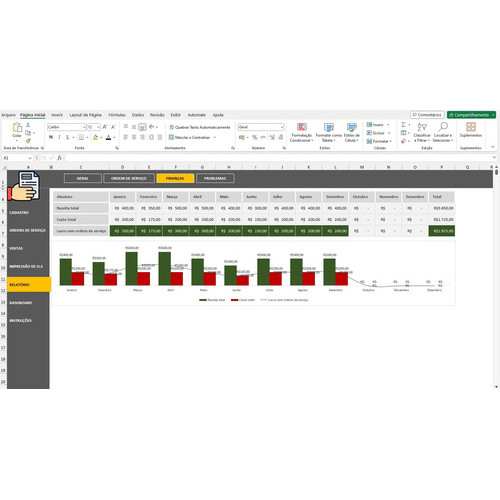 Planilha Completa De O.s Ordem De Serviço Com Recibo Excel - Image 6