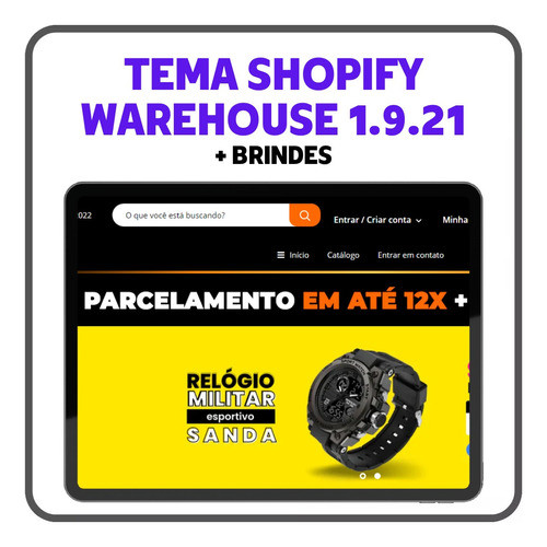 Tema Warehouse 1.9.21 + Brinde - (shopify E Cartpanda)