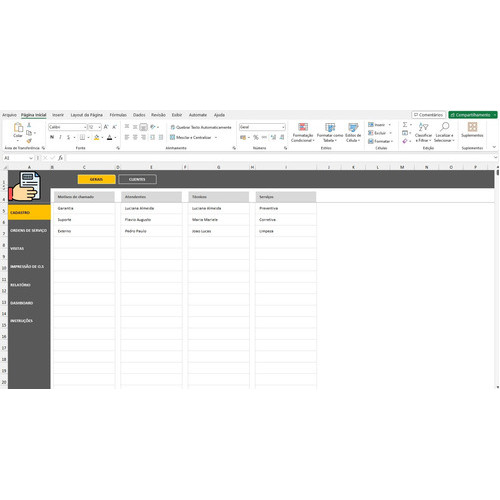 Planilha Completa De O.s Ordem De Serviço Com Recibo Excel - Image 2